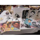 A quantity of celebrity photo's including Sir Cliff Richard, Chrystal Gayle, George Lazenby etc.,