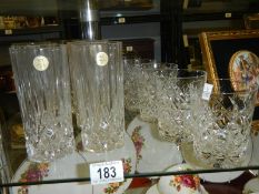 A quantity of cut glass whisky tumblers and other tumblers, COLLECT ONLY.