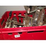 A large box of carpenters planes including Anant and Stanley etc COLLECT ONLY