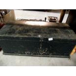 An antique pine tool chest 84cm x 35cm x height 32cm COLLECT ONLY