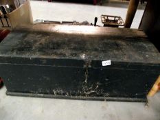 An antique pine tool chest 84cm x 35cm x height 32cm COLLECT ONLY