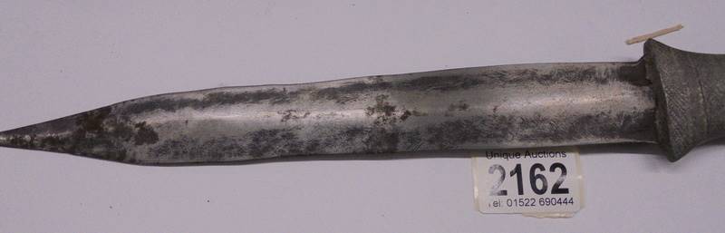 An old dagger with brass scabbard. - Image 3 of 4