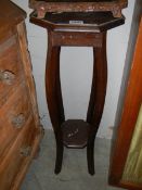 An old mahogany pot stand, COLLECT ONLY.