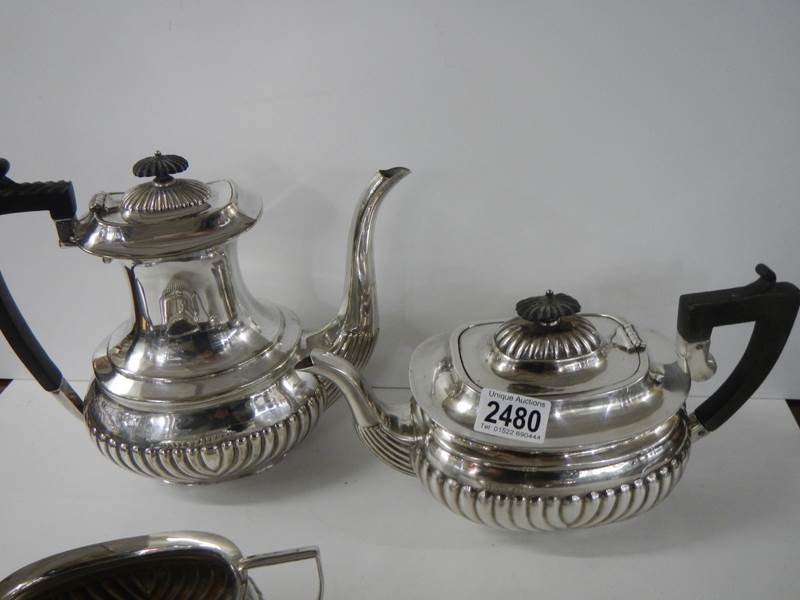 A four piece silver plate tea set. - Image 2 of 3