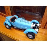 A well detailed pressed steel model of a car (Bugatti type 35)