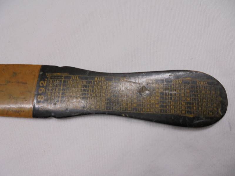 An 1892 Eastern Telegraph Company Limited date letter opener. - Image 2 of 5
