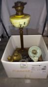 A quantity of Victorian oil lamps including Hinks, all A/F, COLLECT ONLY