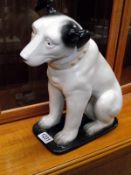 A large pottery Nipper 'HMV' dog height 34cm