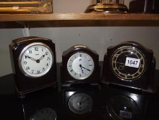 3 vintage bakelite electric clocks