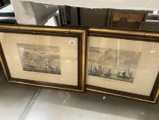 Two good framed and glazed Dutch English nautical engravings