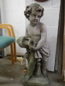 A 20th century fibre glass cherub garden statue, COLLECT ONLY.