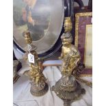 Two figural table lamp bases.