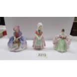 Three Royal Doulton figurines - Sars HN3219, Monica HN1467 and Tootles HN1680.