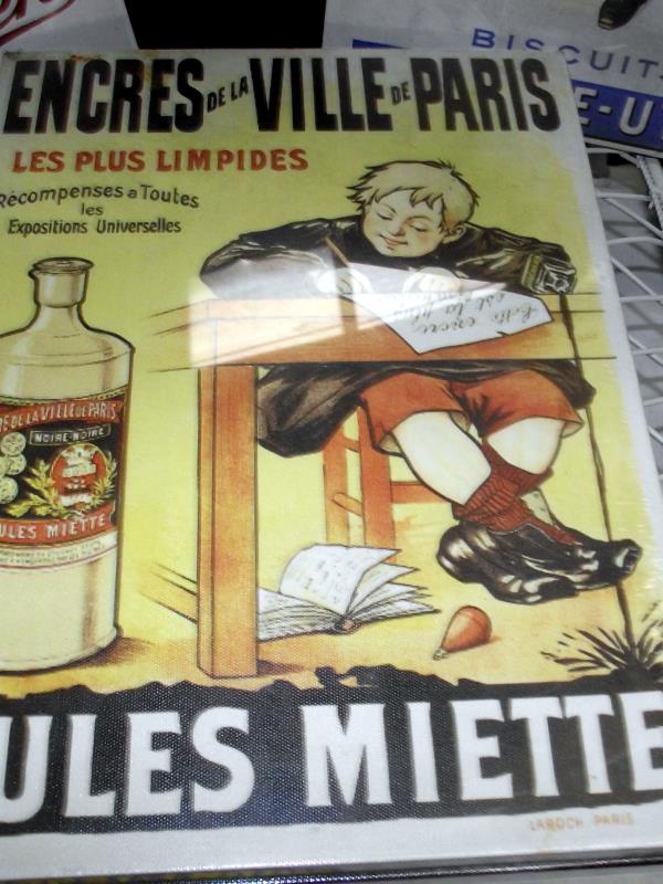 5 vintage style French advertising poster prints on canvas 35cm x 26.5cm - Image 5 of 6
