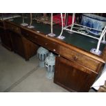 An old double pedestal partners desk, COLLECT ONLY.