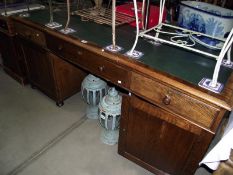 An old double pedestal partners desk, COLLECT ONLY.