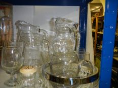 A quantity of glass jugs etc., COLLECT ONLY.