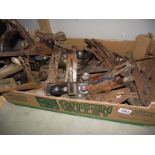 A large box of carpenters planes COLLECT ONLY