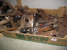 A large box of carpenters planes COLLECT ONLY