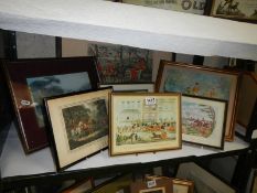A good lot of hunting related prints, COLLECT ONLY.
