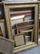 A good lot of gilt and wooden picture frames, some with glass some without glass, COLLECT ONLY.