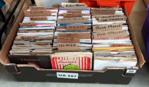 Very good box of 45s Including Beatles, Queen, Bowie, Roxy music