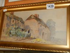 A good framed and glazed watercolour signed Lucas, 1893. COLLECT ONLY.