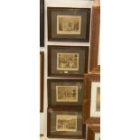A set of four framed and glazed engravings. COLLECT ONLY.