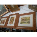Three framed and glazed country scenes, COLLECT ONLY.