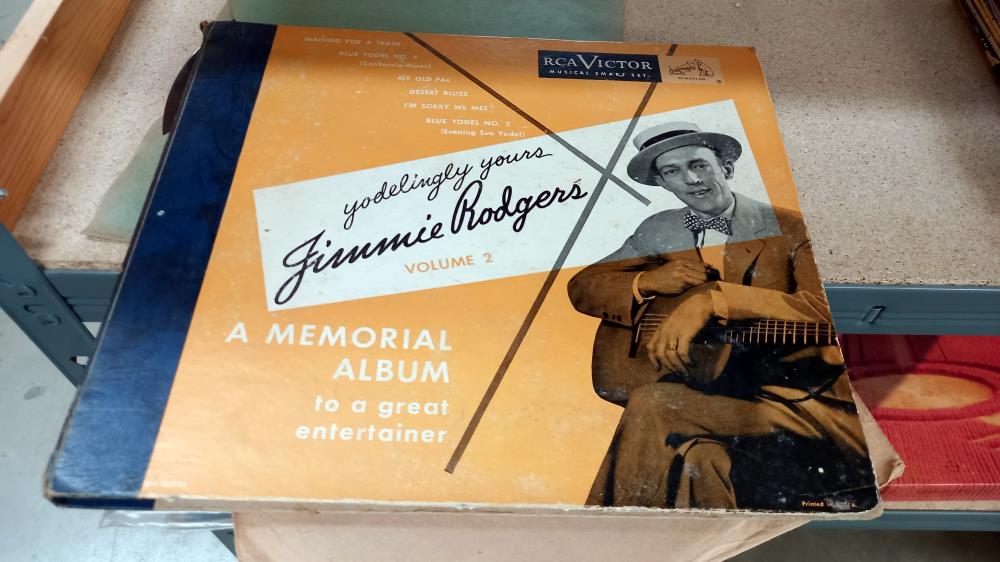 Jimmie Rodgers Memorial LP Vol 1+2 78's with cases and others - Image 3 of 3