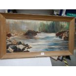 A framed early 20th century rural scene oil on board painting, COLLECT ONLY.