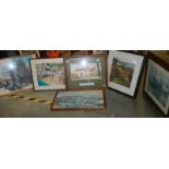 A quantity of framed and glazed rural scenes etc., COLLECT ONLY,