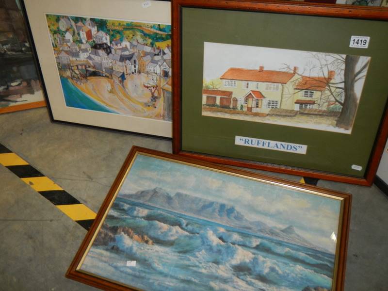 A quantity of framed and glazed rural scenes etc., COLLECT ONLY, - Image 3 of 4