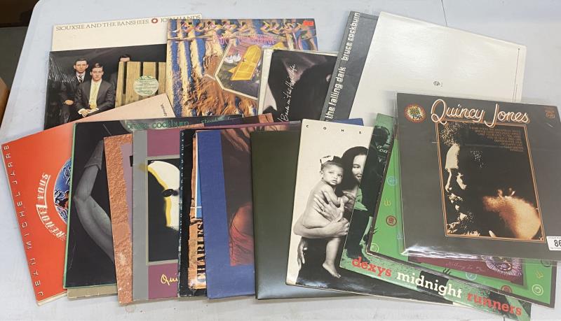 25 Noteworthy LPs amd 12 inch including Quincy Jones, Bill Nelson, Faustus, Bruce Cockburn etc