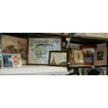 A quantity of framed advertisements including Pear's, Lifebouy, Cherry Blossom etc., COLLECT ONLY.