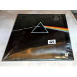 Pink Floyd dark side of the moon LP With poster & stickers