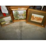 Two gilt framed oil paintings, COLLECT ONLY.