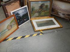 A quantity of oil paintings including blaenown by William Gidwell, COLLECT ONLY.
