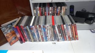 A quantity of new and used DVDs