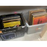 A box of records including classical