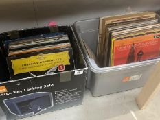 A box of records including classical