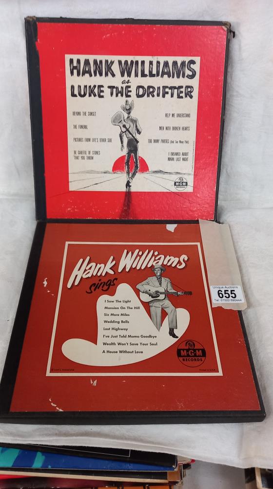 2 boxes of Hank Williams - Box 1 4 off 30758, 30757, 30756, 30755, Box 2 4 off 30454A, 30453B,
