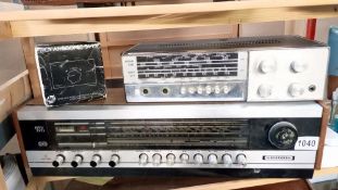 A Troy ambsonic fader, HMV radio and a Grundig toner AMP