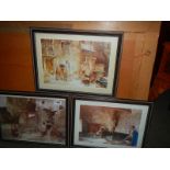 Three framed and glazed Russell Flint prints. COLLECT ONLY.