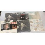 John Lennon LPs plus 12 inch singles - 4 LPs, 3 12 inch singles includes Shaved Fish in excellent