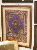 A superb quality framed and glazed Asian embroidered panel. COLLECT ONLY.