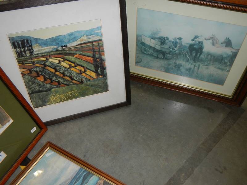 A quantity of framed and glazed rural scenes etc., COLLECT ONLY, - Image 2 of 4