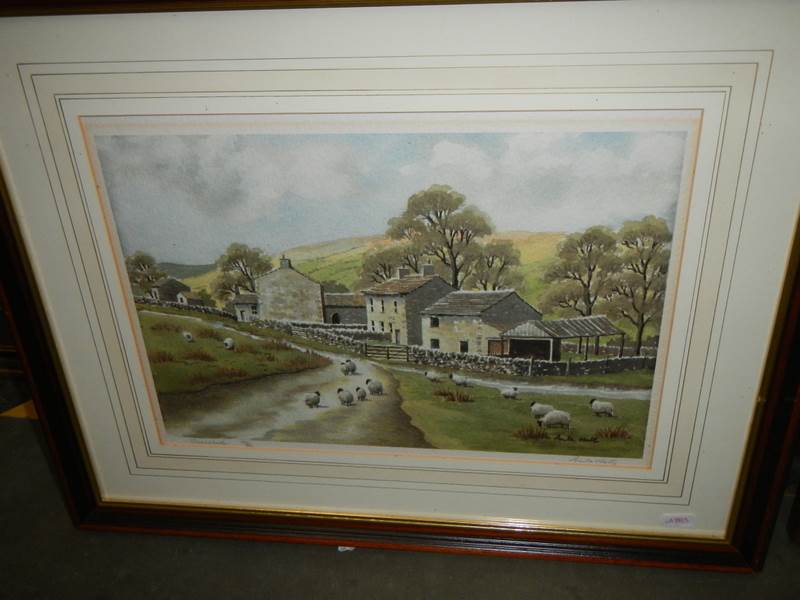 Five good furnishing watercolours and prints, COLLECT ONLY. - Image 5 of 7