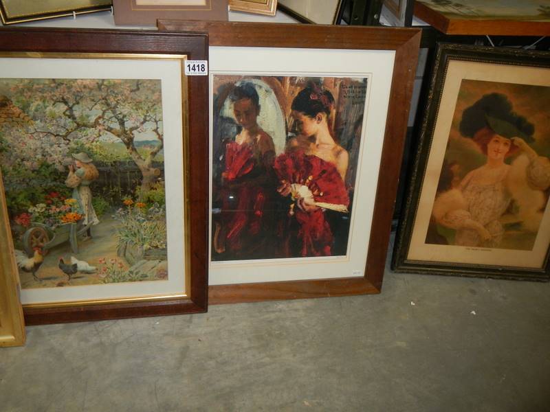Five assorted pictures including portraits, COLLECT ONLY. - Image 6 of 6