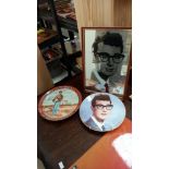 2 x Buddy Holly Plates + 1 mirror